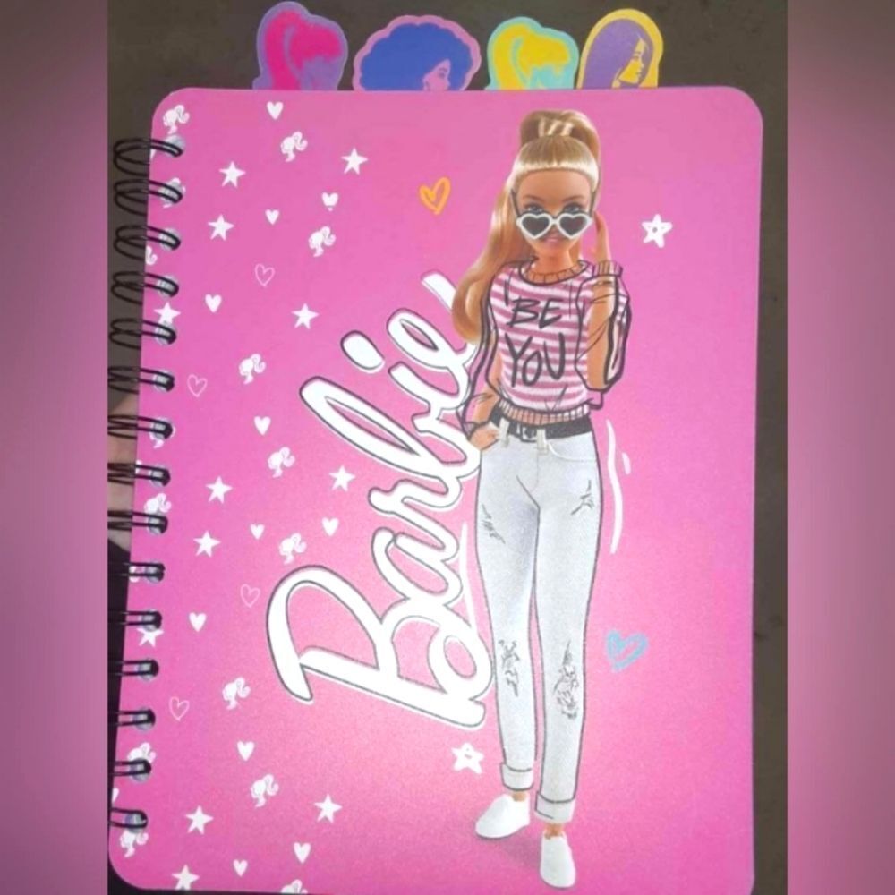 New Barbie Journal Book With Tab Dividers